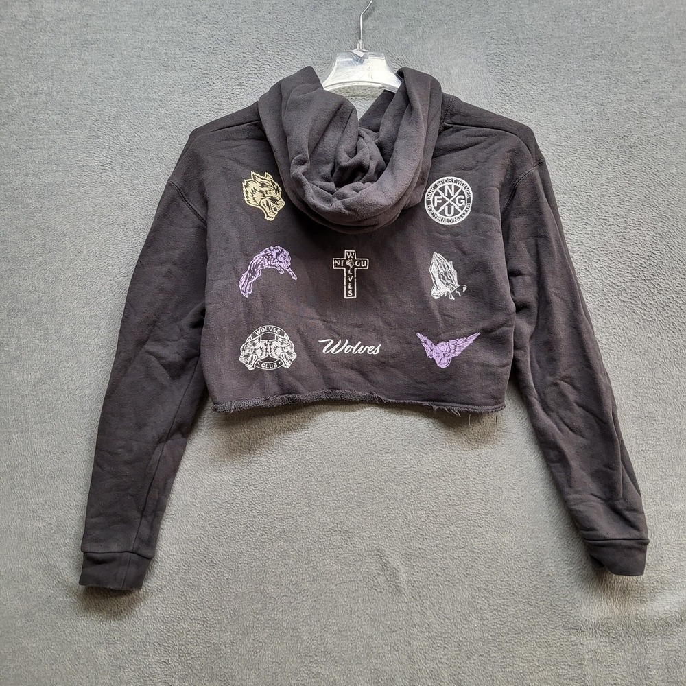 Darc Sport Women Sweatshirt Small Black SHE Cropped Hoodie Logoโ Wolves